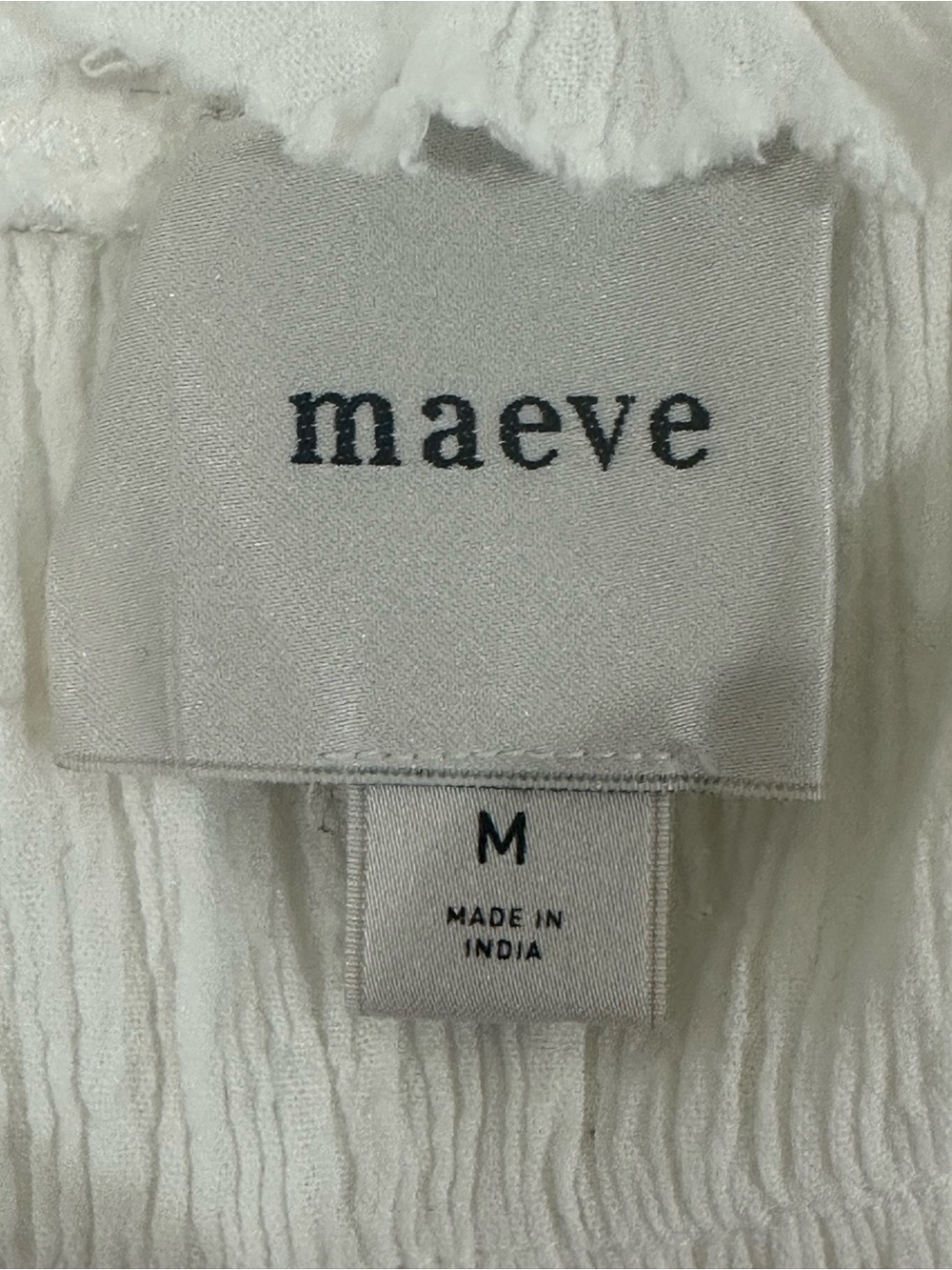 Anthropologie Maeve Short Sleeve Ruffle Yoke Blouse White - Picture 7 of 9